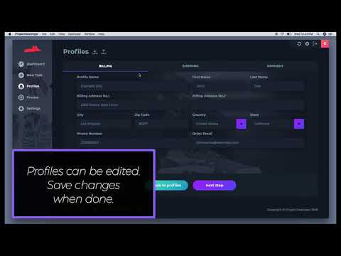 Project Destroyer 2.0.0 - Profile Management