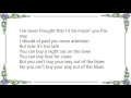 George Strait - You Can't Buy Your Way Out of the Blues Lyrics