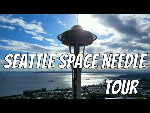 Seattle Space Needle Tour - Aerial 4K - 360 Degree View - Drone Footage