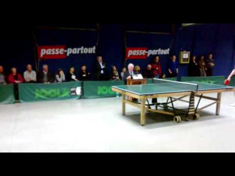 Amazing tabletennis demostration of the brothers closset at Ronse. Part 1