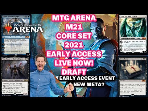 MTG CORE SET 2021 EARLY ACCESS M21 Draft | Live Game Play | Magic The Gathering MTGA Arena