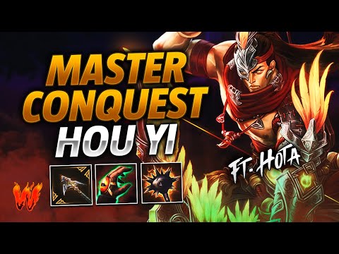 HOU YI, SU PASIVA EN ESTE META ESTA GOD ft. Hota - Warchi - Smite Master Conquest
