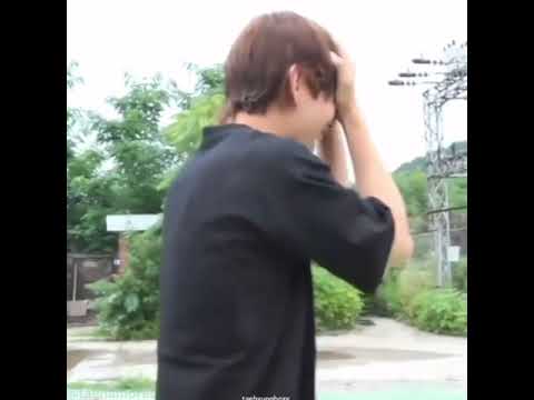 Remember when V accidentally cut his hair while shooting the MV for  ‘Danger’😂😂