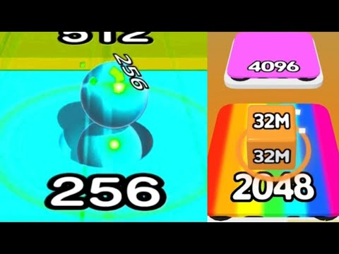 2048 | Ball Run Infinity vs REVERSE vs Jelly Runner 3D Number Game - leve 115 [all levels gameplay]