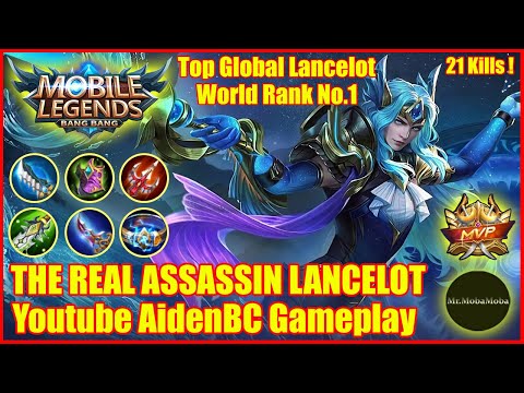 THE REAL ASSASSIN LANCELOT ! Mobile Legends Top Global Lancelot Gameplay By Youtube AidenBC