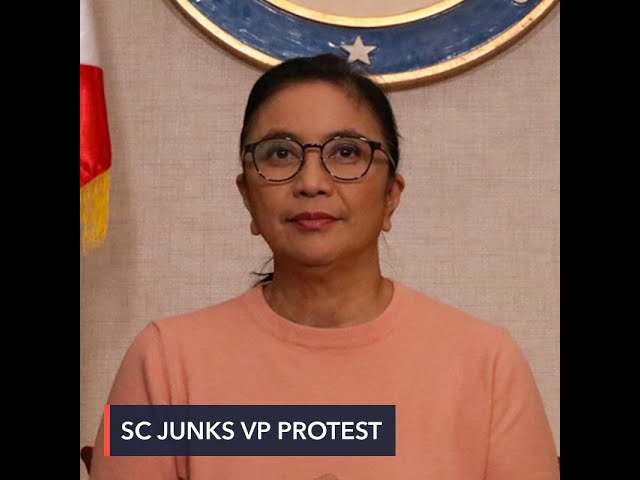 In unanimous vote, Supreme Court junks Marcos protest vs Robredo