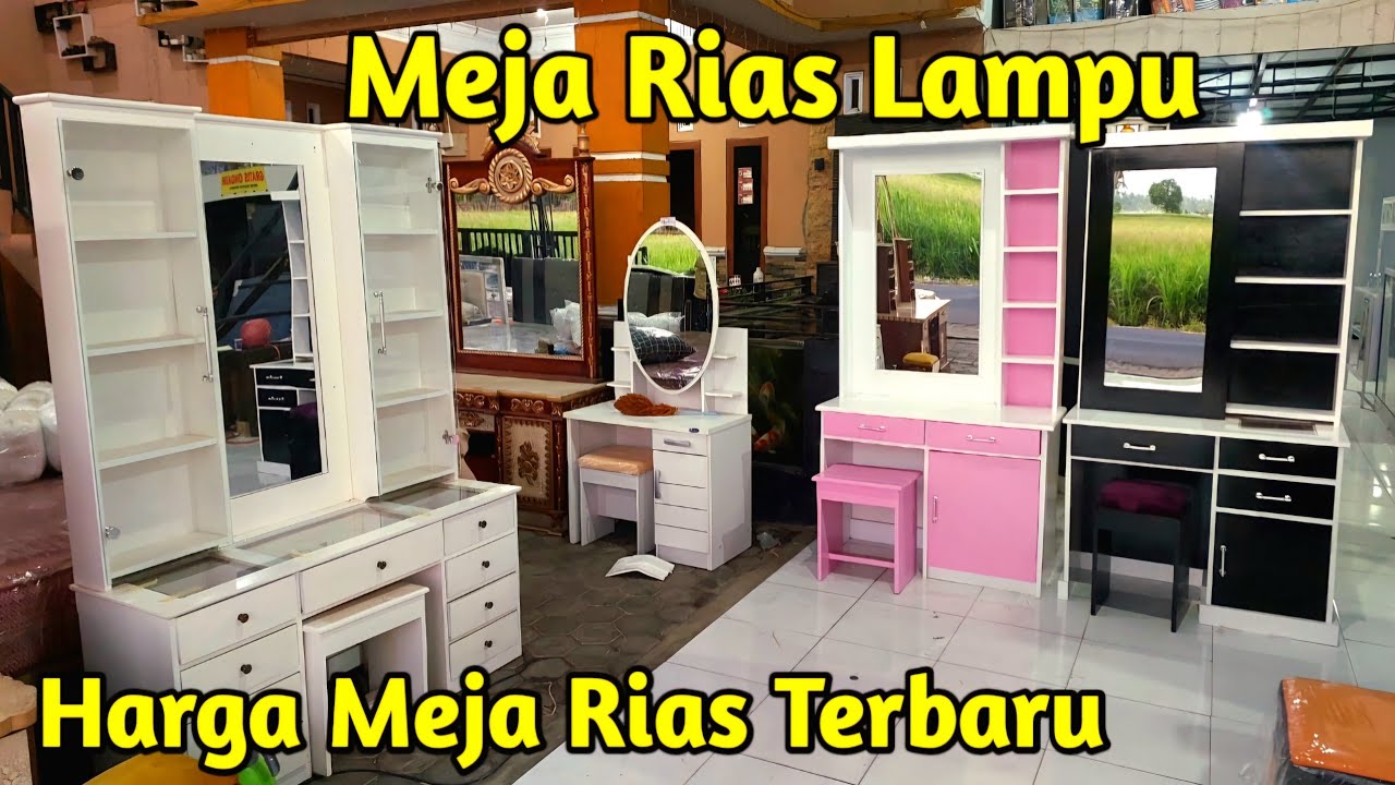MEJA RIAS Minimalis Lampu Dan Harga Meja Rias !! Meja Rias Minimalis Sliding || Rian MEBEL