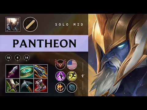 Pantheon Mid vs Katarina - NA Grandmaster Patch 25.24