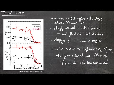 Fusion Research Lecture #36 - The H-mode and transport barriers