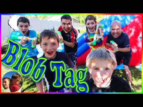 Slime Blaster Blob Tag with That YouTub3 Family! / Steel Kids