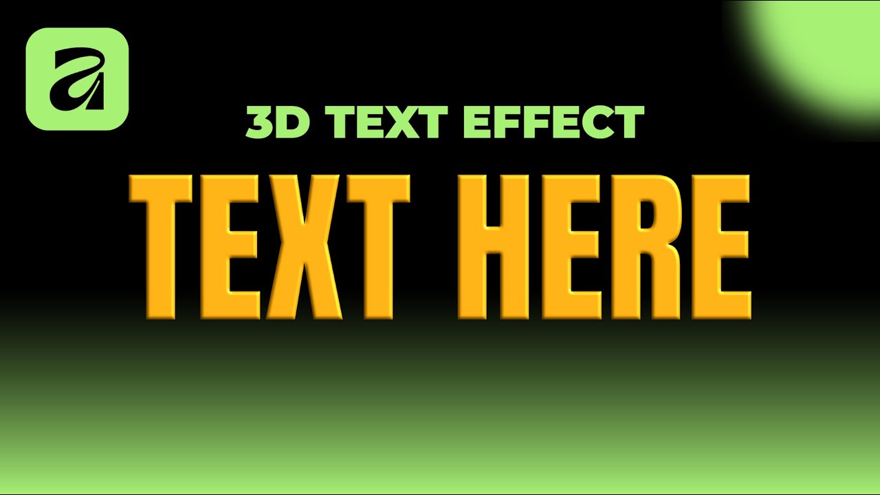 3D Editable Text Effect - Affinity by Canva Tutorial 2025