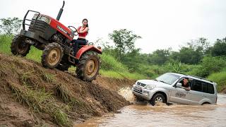 Genius Girl Helps CEO Rescue a Mitsubishi Pajero iO Stuck in the River – Will It Run Again?