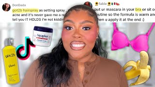 TESTING A FULL FACE OF VIRAL TIK TOK MAKEUP HACKS | This Didn’t End Well…
