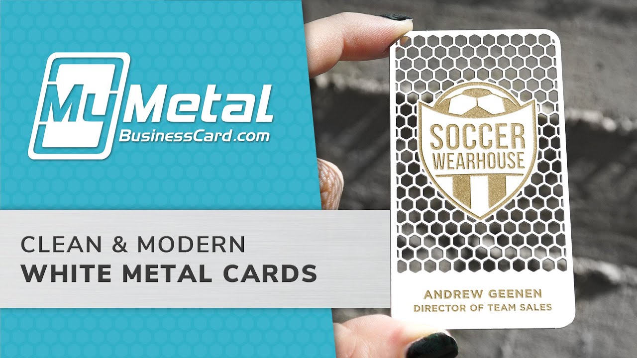 Brilliant White Metal Business Cards | My Metal Business Card