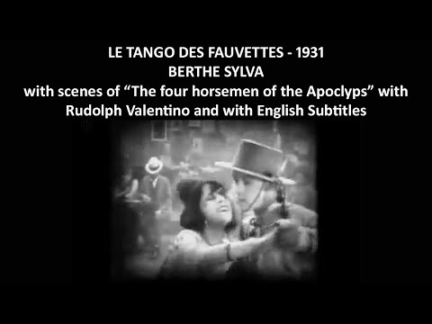 Le tango des fauvettes-1931- Berthe Sylva -with English subtitles and  scenes with Rudolph Valentino