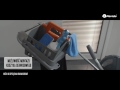 Merida Wózek do sprzątania dwuwiadrowy z tworzywa sztucznego, 2 wiadra 25 l, prasa do mopów (MO3P) - Wózek do sprzątania dwuwiadrowy z tworzywa sztucznego, 2 wiadra 25 l, prasa do mopów