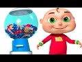 Five Little Babies Playing Ball Machine Zool Babies Fun Songs Surprise Ball Machine For Kids