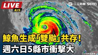 鯨魚生成「雙颱」共存！週六日5縣市衝擊大