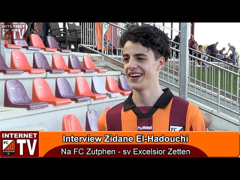 Reactie JO19 speler Zidane El Hadouchi na FC Zutphen - Excelsior Zetten (11-0)