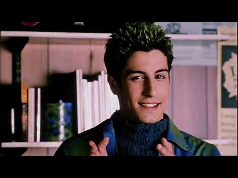 Trailer frame: the leads trading looks before the dance set-piece in Boys and Girls