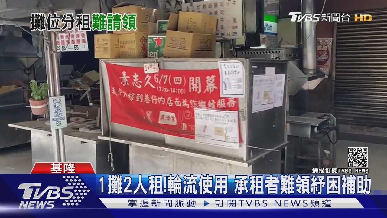 1攤2人租!輪流使用 承租者難領紓困補助
