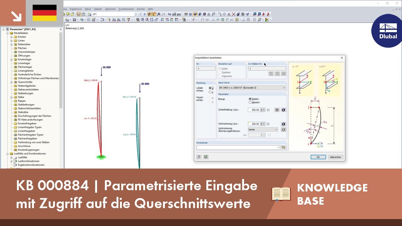 KB 000884 | Parametrisierte Eingabe mit Zugriff auf die Querschnittswerte