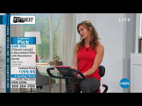 FitQuest Upright   Recumbent Bike with Resistance Bands