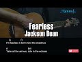 Jackson Dean - Fearless Guitar Chords Lyrics