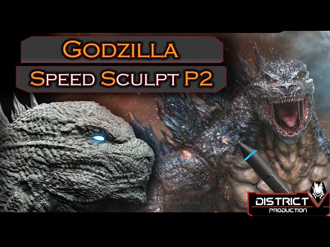 Godzilla Vs King Kong - How to speed sculpt king of monsters with zbrush  (tutorial ) Part 2