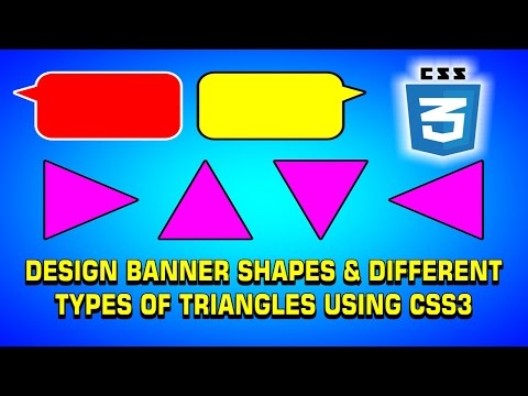 How to Design Banner Shapes Different Types of Triangles Using CSS3 | Web Design Tutorial
