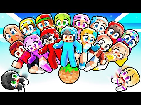 17 Friends Stuck On ONE SPHERE BLOCK!
