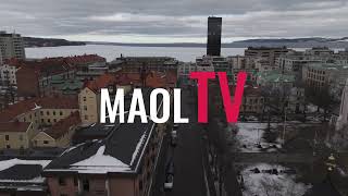 Klostergatan med Vättern i bakgrunden