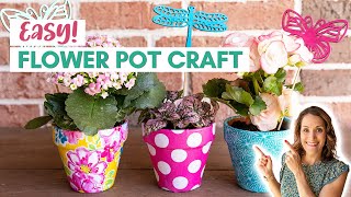 😍 SIMPLE Decoupage Flower Pots | Pro Tips!