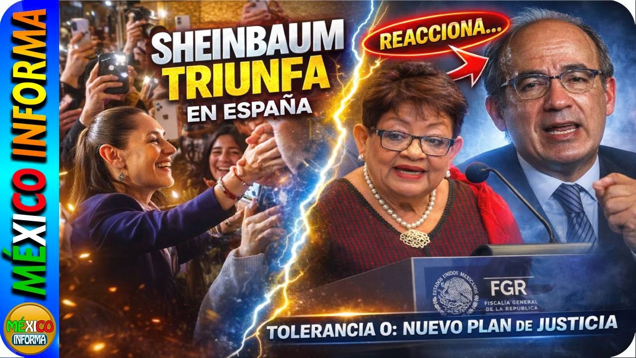 SHEINBAUM TRIUNFA EN ESPAÑA. A CALDERÓN LE DA CHORRILLO. ERNESTINA DICE "TOLERANCIA 0"