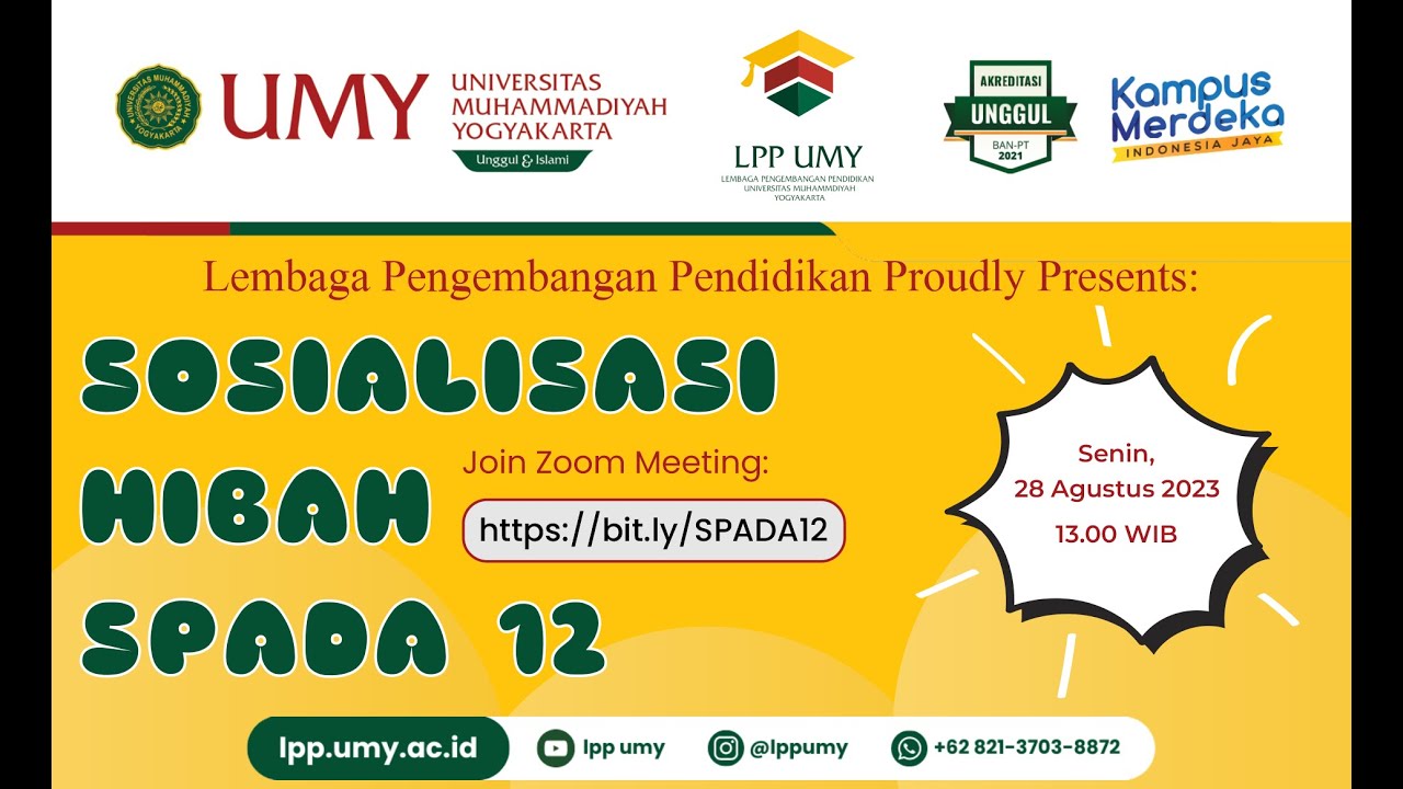Workshop Sosialisasi SPADA 12 LPP UMY