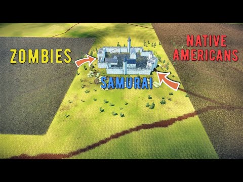 Battle Of 3 Armies: Zombies - Samurai - Native Americans - UEBS 2
