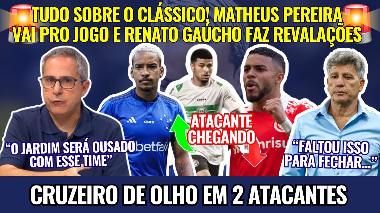Tudo sobre o clássico! Escalação, Transmissão, reforços e Renato Gaúcho revela por que não fechou!