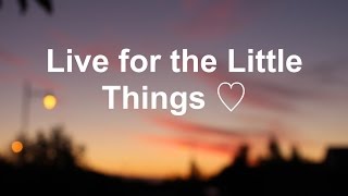 Live for the Little Things ♡