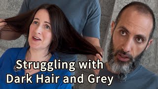 🌑✨ Struggling With Dark Hair and Grey at the Same Time? Read This!
