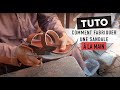 Sandale en cuir pour homme - Mules et tongs d'été - tuto comment fabriquer une sandale à la main