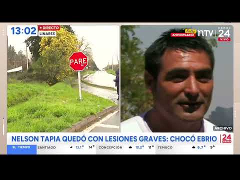 Nelson Tapia protagoniza grave accidente en Retiro | 24 Horas TVN - Red Maule
