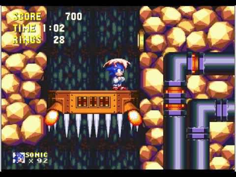 Sonic 3 and Knuckles - Lava Reef 1 Sonic: 1:41 (Speed Run)