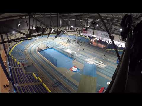 Paragliding indoor reserve parachute throw @ Topsporthal Gent - 02-DEC-23 | View from above