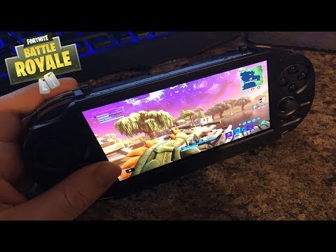 playing fortnite battle royale on a psvita with a l2 r2 grip - fortnite per ps vita