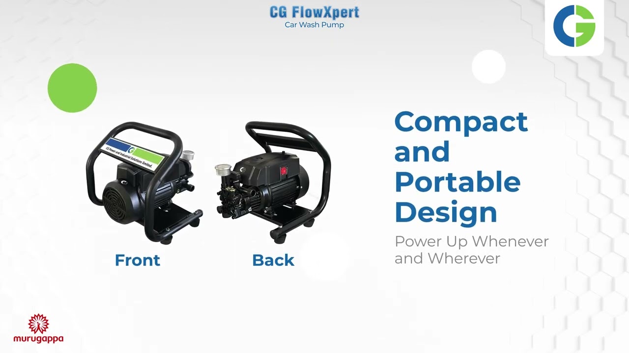 CG FlowXpert Portable Electric High Pressure Washer Pump