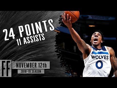 Jeff Teague - 2018.11.12 - TWolves vs Nets - 24 Pts, 11 Asts