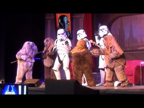 Stormtrooper Pre-Show Skit 2013 Before Stars of the Saga Show, Star Wars Weekends - Killer Ewoks