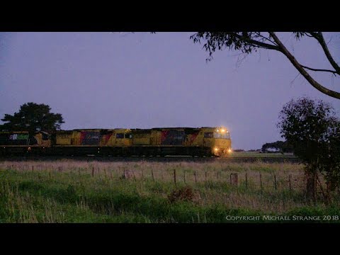 Aurizon Intermodal Container Train (service MP1) At Dusk - PoathTV
