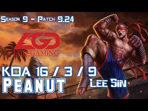 LGD Peanut LEE SIN vs OLAF Jungle - Patch 9.24 KR Ranked