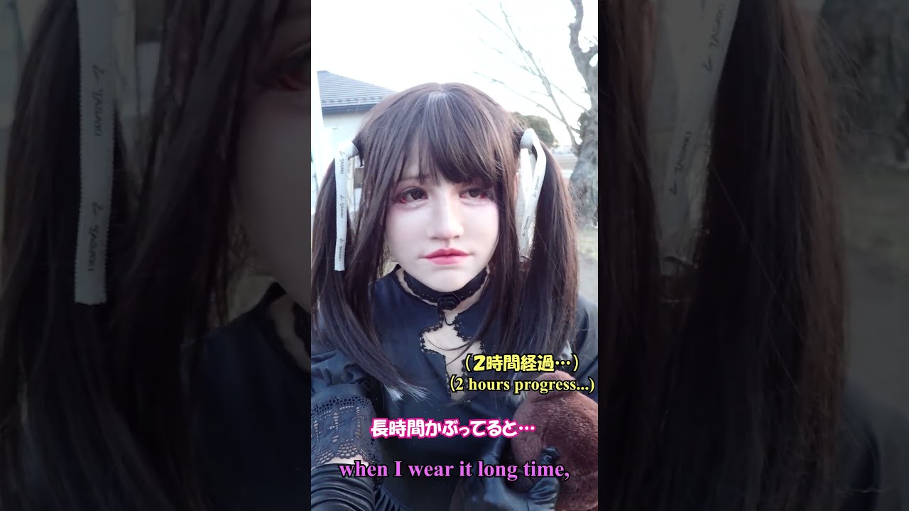 薄いマスクは顔のむくみがモロに出るうぅぅ！ #cosplay #コスプレ #linglong #gothiclolita #コスプレイヤー #femalemask #disguise #ゴスロリ